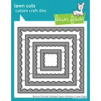 Lawn Fawn - Lawn Cuts: Reverse Stitched Scalloped Square Windows LF1799